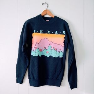 Vintage Texas Sweatshirt Unworn Vintage Navy Blue